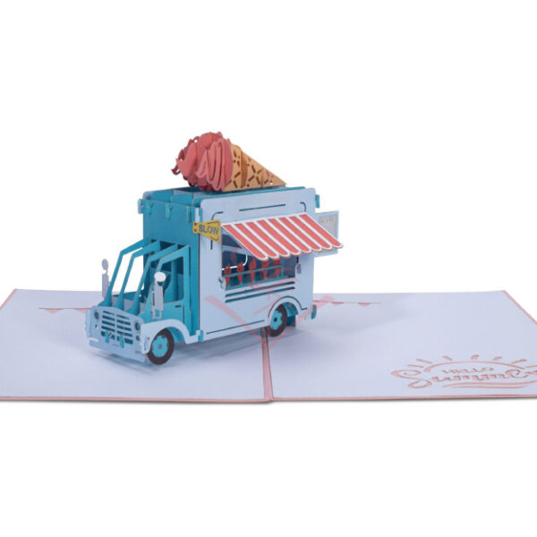 ice cream truck pop up card