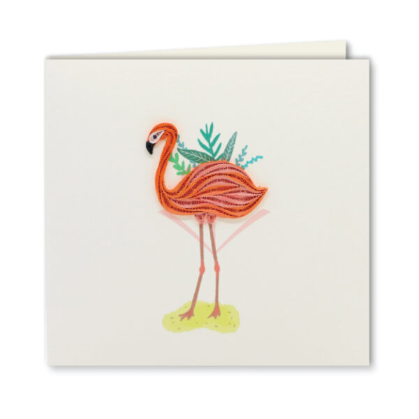 Flamingo quilling card